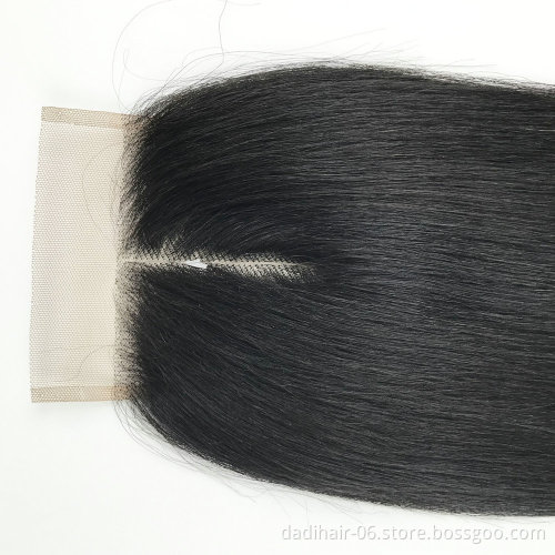 best selling Adorable Blend hair Straight 3 bundles and a free closure Silky Straight Virgin Human Hair Mixed synthetic hair